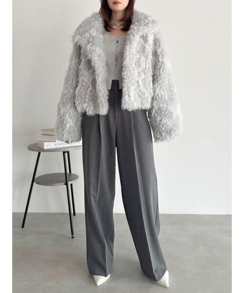 ninico☆新作✨タグ付ダズリン カールエコファーブルゾンdazzlin dazzlin（ダズリン） ブルゾン アウター カールエコファーブルゾン