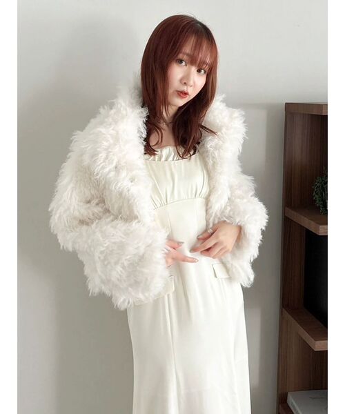 dazzlin（ダズリン）の「カールエコファーブルゾン（ブルゾン・レディース・ブルー/ピンク/チャコールグレー/アイボリー/ブラウン・FREE）」の14枚目の写真