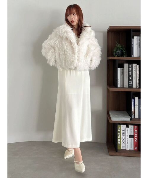 dazzlin（ダズリン）の「カールエコファーブルゾン（ブルゾン・レディース・ブルー/ピンク/チャコールグレー/アイボリー/ブラウン・FREE）」の20枚目の写真