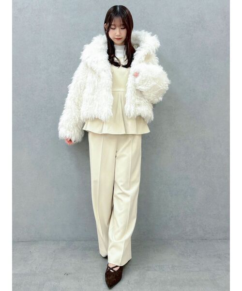 dazzlin（ダズリン）の「カールエコファーブルゾン（ブルゾン・レディース・ブルー/ピンク/チャコールグレー/アイボリー/ブラウン・FREE）」の22枚目の写真