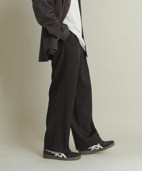 ウールライクダブルタックワイドパンツ（その他パンツ）｜SENSE OF