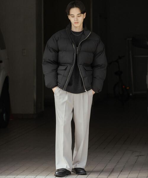 ニ*チ様 50s ウール HBT ワイドスラックス ウール レーヨン シルク