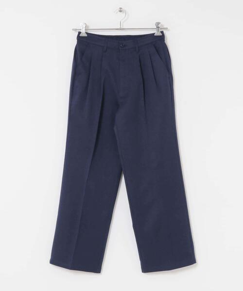 セール】ウールライクダブルタックワイドパンツ（スラックス）｜SENSE