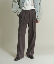 SENSE OF PLACE by URBAN RESEARCH | ウールライクダブルタックワイドパンツ(その他パンツ)