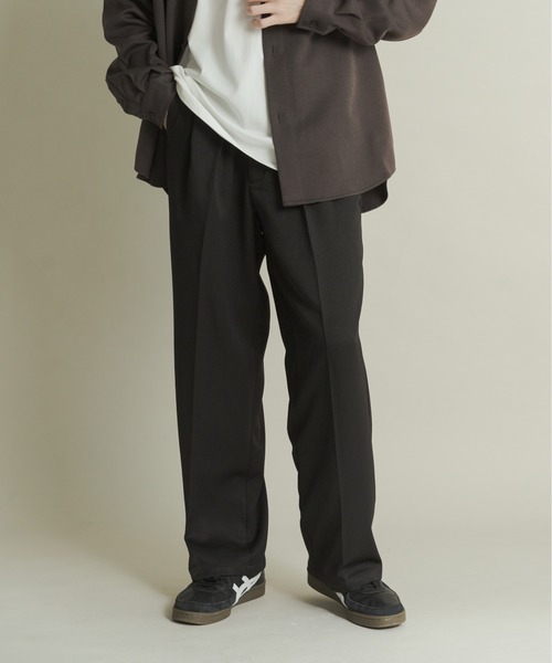 Usako／参考ページ ウールライクダブルタックワイドパンツ（その他パンツ）｜SENSE