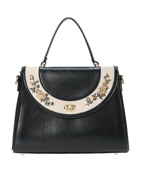 an another angelus（アンアナザーアンジェラス）の「サークルフラップ刺繍台形バッグ/fint フィント（ハンドバッグ・レディース・ブルーグリーン/ブラック・FREE）」の12枚目の写真