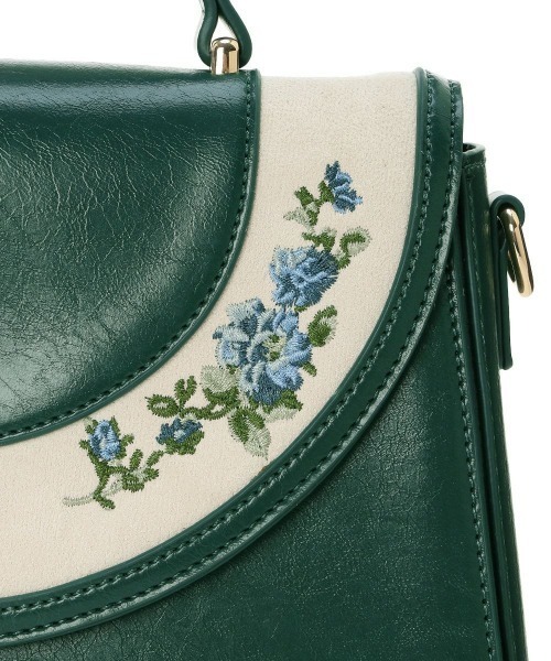 an another angelus（アンアナザーアンジェラス）の「サークルフラップ刺繍台形バッグ/fint フィント（ハンドバッグ・レディース・ブルーグリーン/ブラック・FREE）」の17枚目の写真