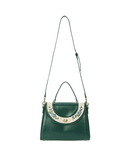 an another angelus（アンアナザーアンジェラス）の「サークルフラップ刺繍台形バッグ/fint フィント（ハンドバッグ・レディース・ブルーグリーン/ブラック・FREE）」の21枚目の写真