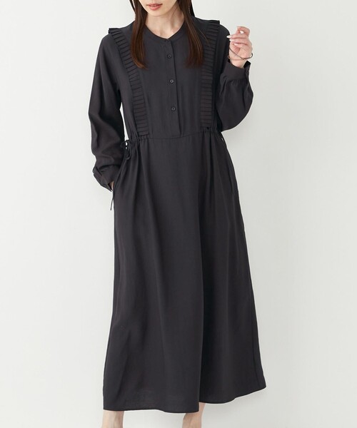 綺麗‼️一級品✨プリーツデザイン✨ロングワンピース 上品ネイビー◎マックスマーラ ネイビー プリーツデザイン ロングワンピース 綺麗‼️一級品✨プリーツ