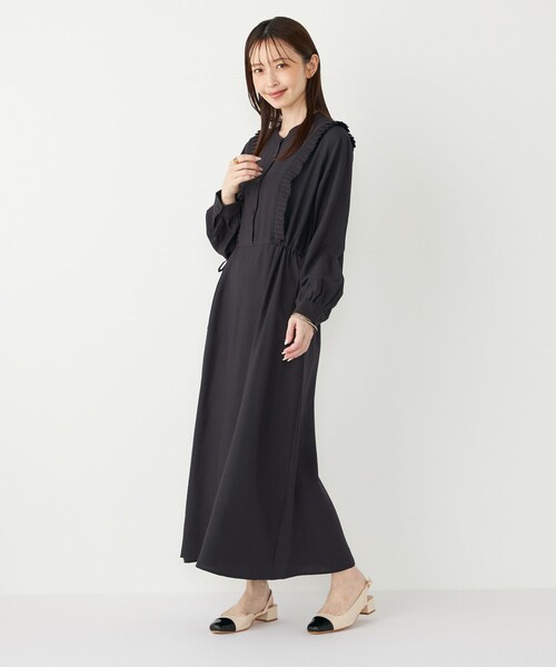 SHIPS Colors:〈手洗い可能〉プリーツ デザイン ロングスリーブ