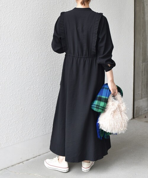 新品未使用品　FR2golf  ペイズリープリーツワンピース SHIPS Colors:〈手洗い可能〉プリーツ デザイン ロングスリーブ