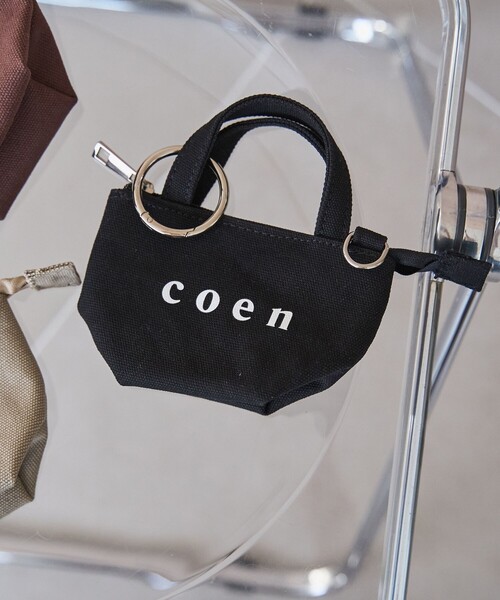 coen(コーエン)の「coen(コーエン)ロゴトートバッグチャーム XS(キーホルダー・レディース・ライトグレー/ブラック/ダークブラウン/ナチュラル・FREE)」の2枚目の写真