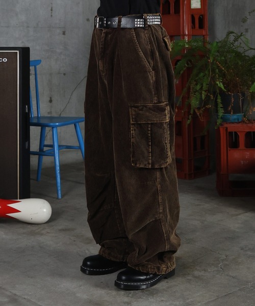 ILL'S（イルズ）の「バレル グランジ風洗い コーデュロイ カーゴパンツ ユニセックス（カーゴパンツ・メンズ・ブラック/ブラウン/グレー・L/M）」の19枚目の写真