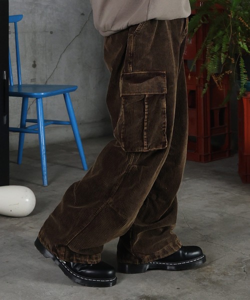 ILL'S（イルズ）の「バレル グランジ風洗い コーデュロイ カーゴパンツ ユニセックス（カーゴパンツ・メンズ・ブラック/ブラウン/グレー・L/M）」の21枚目の写真