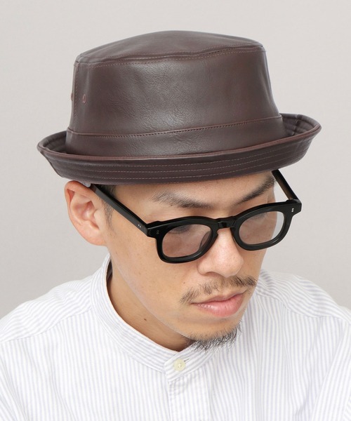 セール】レザー調 ポークパイハット（ハット）｜Ruben（ルーベン）の