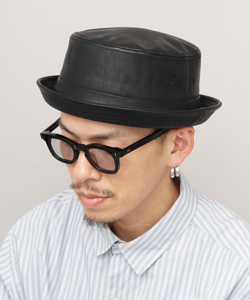 セール】レザー調 ポークパイハット（ハット）｜Ruben（ルーベン）の