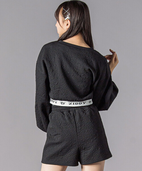 ZIDDY（ジディ）の「膨れジャガードトレーナー＆ショートパンツセット(130~160cm)（セットアップ・キッズ・ベージュ/ブラック・150cm/FREE/130cm/140cm）」の20枚目の写真