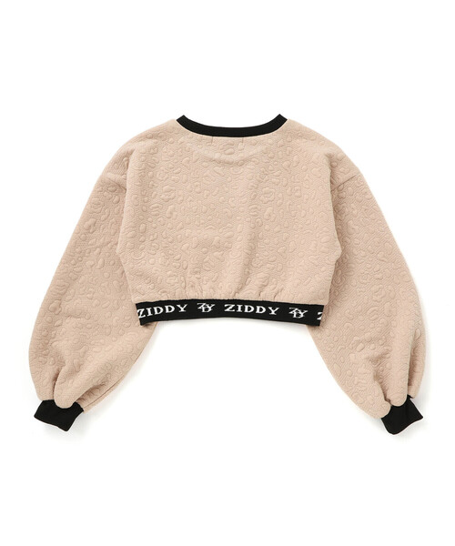 ZIDDY（ジディ）の「膨れジャガードトレーナー＆ショートパンツセット(130~160cm)（セットアップ・キッズ・ベージュ/ブラック・150cm/FREE/130cm/140cm）」の7枚目の写真