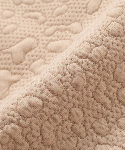 ZIDDY（ジディ）の「膨れジャガードトレーナー＆ショートパンツセット(130~160cm)（セットアップ・キッズ・ベージュ/ブラック・150cm/FREE/130cm/140cm）」の5枚目の写真