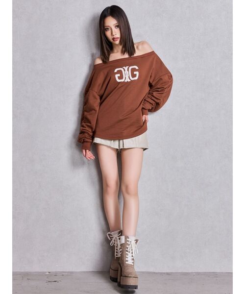 GYDA（ジェイダ）の「フェイクレザーレイヤーショートパンツ（その他パンツ・レディース・ブラウン/ブラック/アイボリー・FREE）」の9枚目の写真