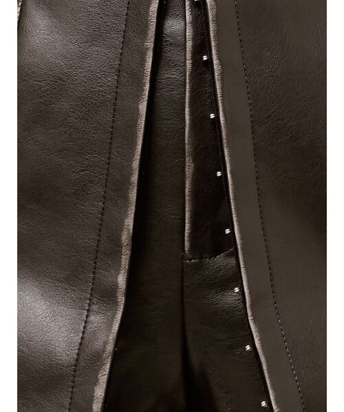 GYDA（ジェイダ）の「フェイクレザーレイヤーショートパンツ（その他パンツ・レディース・ブラウン/ブラック/アイボリー・FREE）」の6枚目の写真
