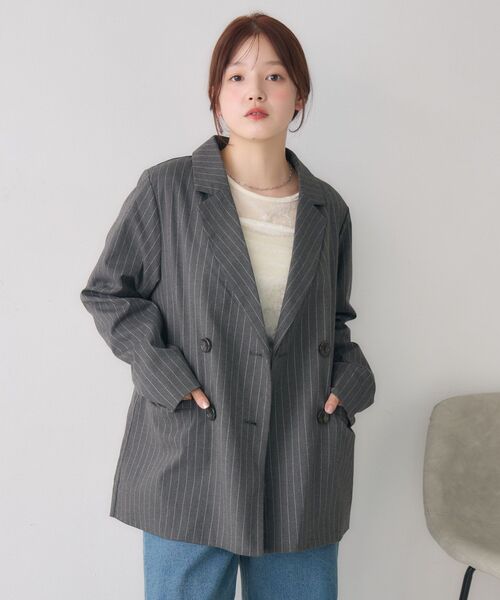 RETRO GIRL(レトロガール)の「ダブルテーラーJK(その他アウター・レディース・ダークブルー/ダークブラウン/グレー系その他・FREE)」の10枚目の写真