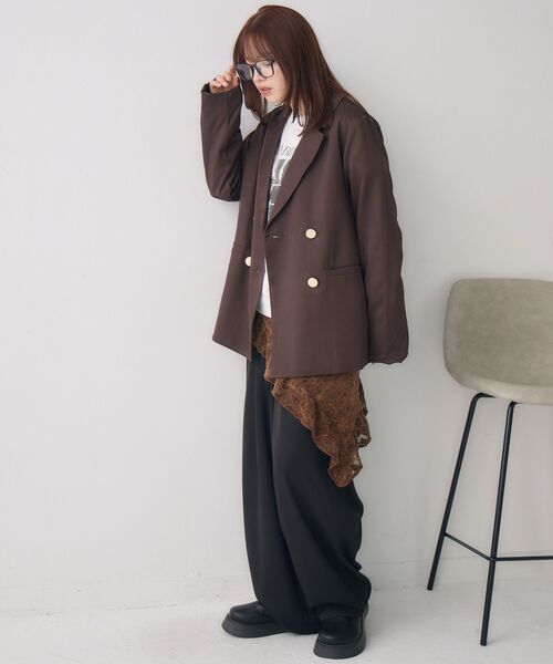 RETRO GIRL(レトロガール)の「ダブルテーラーJK(その他アウター・レディース・ダークブルー/ダークブラウン/グレー系その他・FREE)」の18枚目の写真