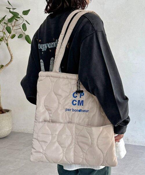 CPCM(シーピーシーエム)の「キルトロゴトートバッグ(トートバッグ・レディース・シルバー/ホワイト系その他/アイボリー/ブラック/ブラウン系その他・FREE)」の2枚目の写真