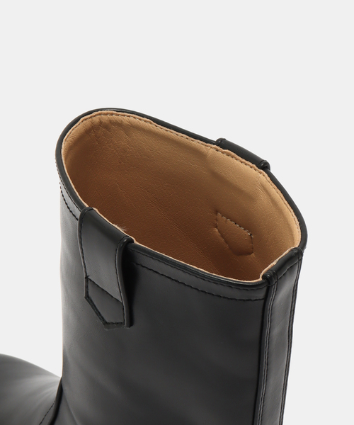 Simplicite（サンプリシテ）の「ラウンドトゥローヒールブーツ（その他シューズ・レディース・ブラック/キャメル・LARGE/SMALL/MEDIUM）」の9枚目の写真