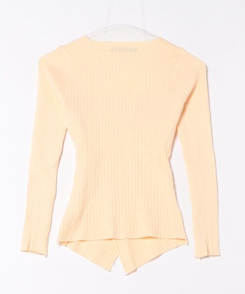Ritzy(リッツィー)の「4色展開 Ⅴネック 前身クロスデザイン ニット セーター(ニット/セーター・レディース・グレー/ブラック/ブラウン/イエロー・FREE)」の7枚目の写真
