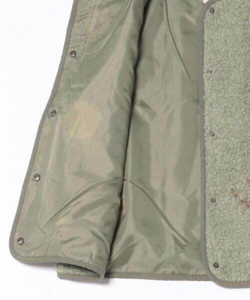 go slow caravan（ゴースローキャラバン）の「NUEVO BLANCA/ヌエヴォブランカ　フラワードット刺繍 ボアベスト（ベスト・レディース・ミント/ベージュ・FREE）」の12枚目の写真