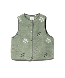go slow caravan（ゴースローキャラバン）の「NUEVO BLANCA/ヌエヴォブランカ　フラワードット刺繍 ボアベスト（ベスト）」