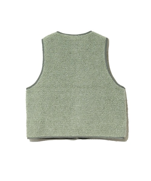 go slow caravan（ゴースローキャラバン）の「NUEVO BLANCA/ヌエヴォブランカ　フラワードット刺繍 ボアベスト（ベスト・レディース・ミント/ベージュ・FREE）」の8枚目の写真