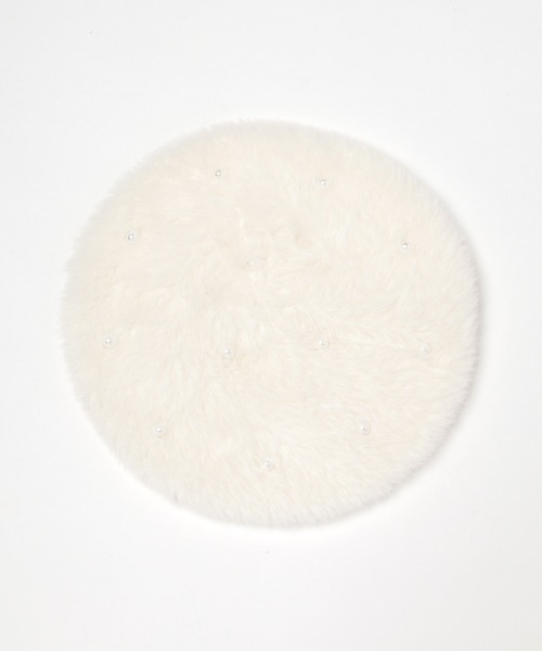 Honeys（ハニーズ）の「パール付シャギーベレー帽（ハンチング/ベレー帽・レディース・モカ/ライトグレー/アイボリー・FREE）」の14枚目の写真