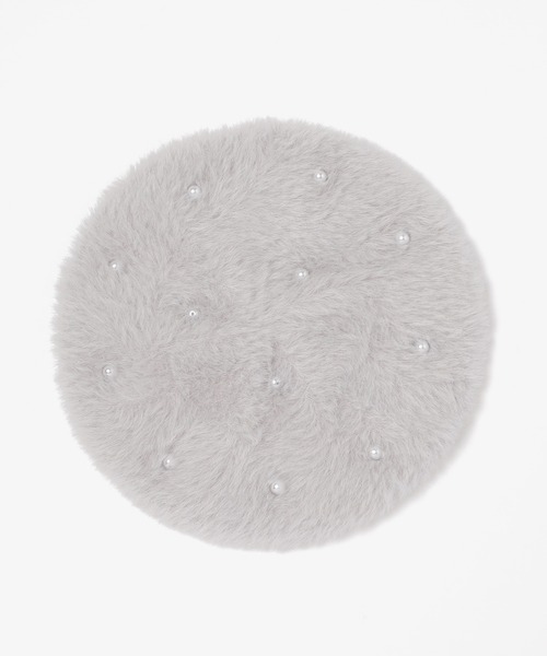 Honeys（ハニーズ）の「パール付シャギーベレー帽（ハンチング/ベレー帽・レディース・モカ/ライトグレー/アイボリー・FREE）」の10枚目の写真