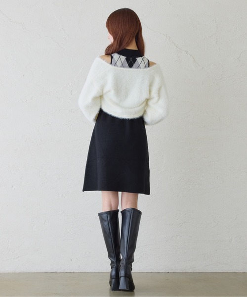 one after another NICE CLAUP（ワンアフターアナザーナイスクラップ）の「ニットセットアーガイルワンピース（ワンピース・レディース・グレー系その他/ブラウン系その他/ブラック系その他・FREE）」の21枚目の写真