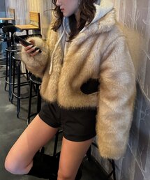 mline（エムライン）の「[mline]【新色BLK登場！】ファーアウター（その他アウター）」