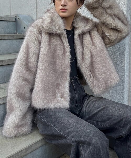 mline]【新色BLK登場！】ファーアウター（その他アウター）｜mline