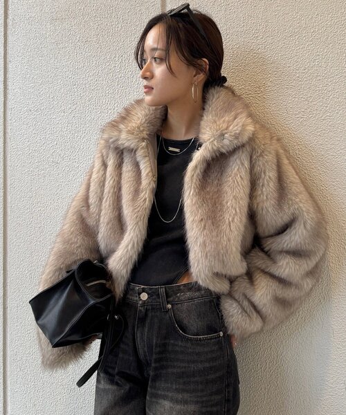 mline（エムライン）の「[mline]【新色BLK登場！】ファーアウター（その他アウター・レディース・ブラウン/ピンク/ベージュ/ブラック・FREE）」の17枚目の写真