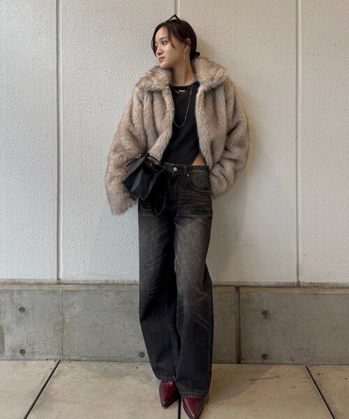 mline（エムライン）の「[mline]【新色BLK登場！】ファーアウター（その他アウター・レディース・ブラウン/ピンク/ベージュ/ブラック・FREE）」の18枚目の写真