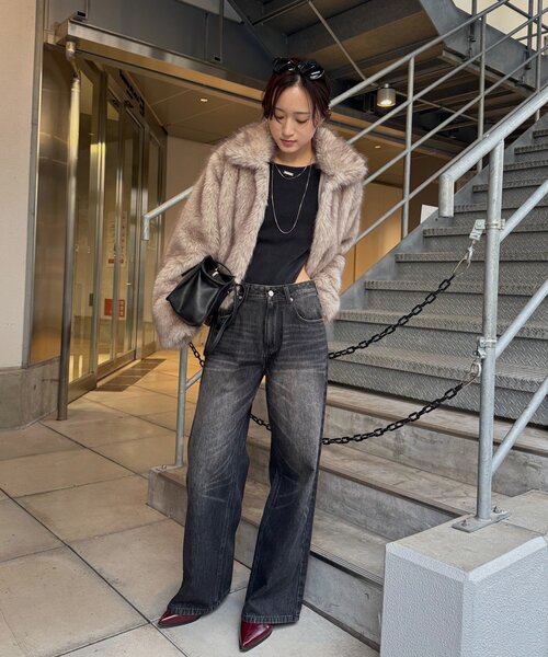 mline]【新色BLK登場！】ファーアウター（その他アウター）｜mline