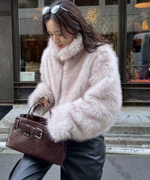 セール】[mline]【新色BLK登場！】ファーアウター（その他アウター