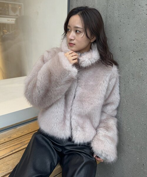 セール】[mline]【新色BLK登場！】ファーアウター（その他アウター