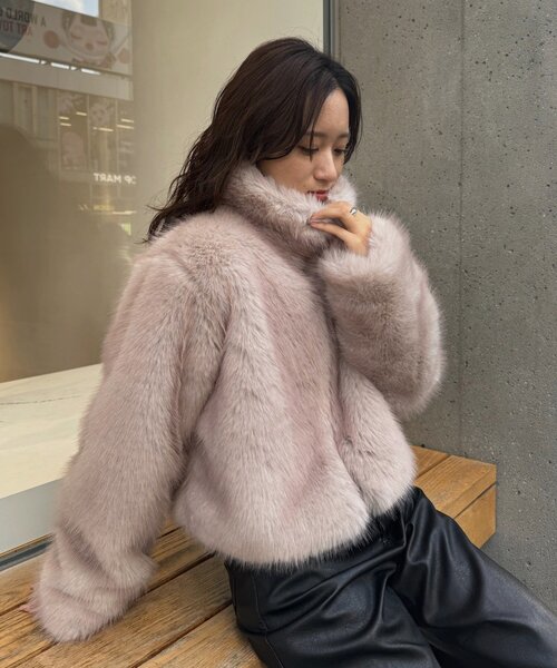 セール】[mline]【新色BLK登場！】ファーアウター（その他アウター