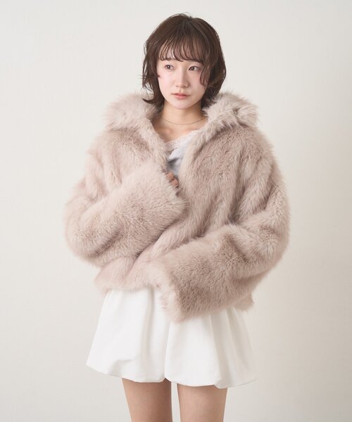 セール】[mline]【新色BLK登場！】ファーアウター（その他アウター