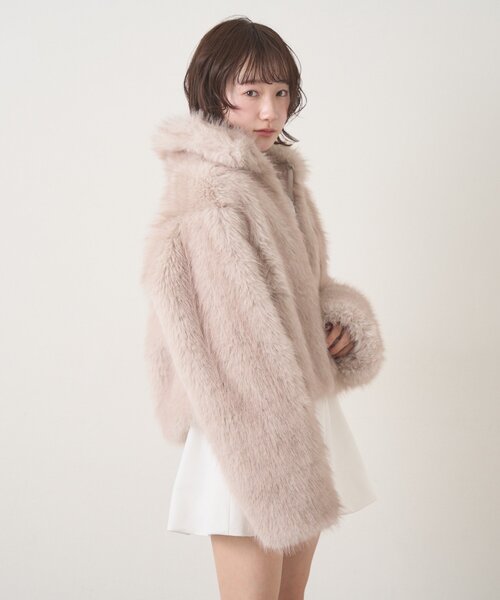 セール】[mline]【新色BLK登場！】ファーアウター（その他アウター