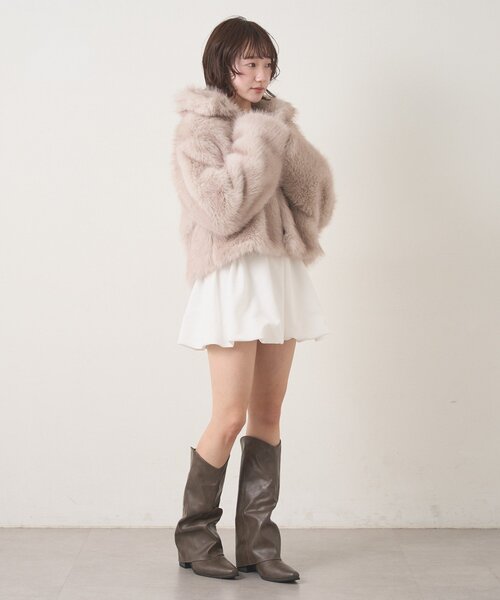 セール】[mline]【新色BLK登場！】ファーアウター（その他アウター