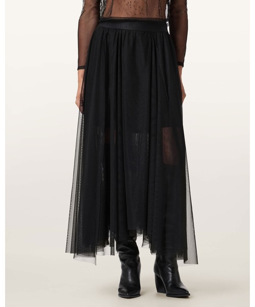 ALLSAINTS(オールセインツ)の「ALLY TULLE MIDI SKIRT | ALLY チュール ミディ スカート(スカート・レディース・ブラック・4/6/8/10)」の5枚目の写真