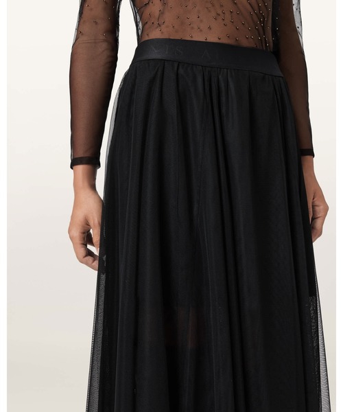 ALLSAINTS(オールセインツ)の「ALLY TULLE MIDI SKIRT | ALLY チュール ミディ スカート(スカート・レディース・ブラック・4/6/8/10)」の4枚目の写真