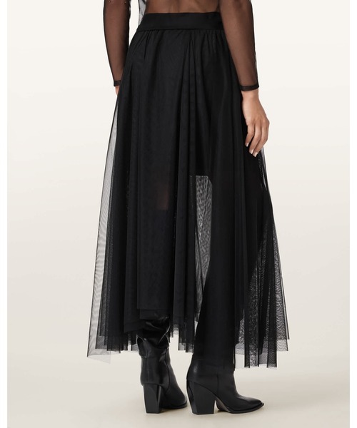 ALLSAINTS(オールセインツ)の「ALLY TULLE MIDI SKIRT | ALLY チュール ミディ スカート(スカート・レディース・ブラック・4/6/8/10)」の2枚目の写真
